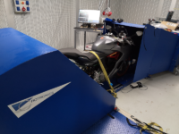 Chassis dyno dedicated to homologation of 2 wheels vehicle